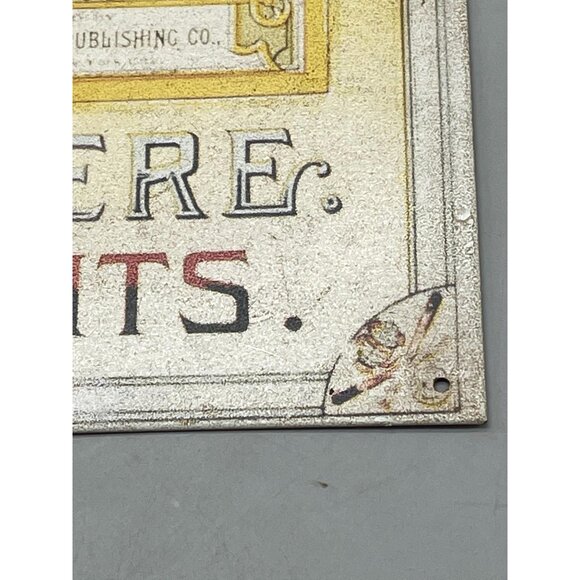 vintage metal sign 1993 NY Historical Society Spalding base ball guide READ - Picture 4 of 9